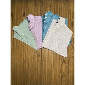 Izod Men's Bundle 4-Long Sleeve Button Up Shirts, Sz 17.5, 32-33